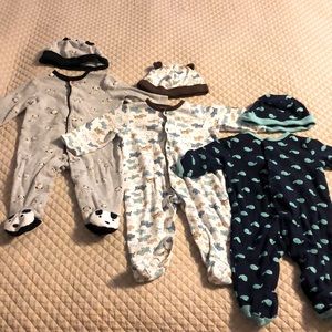 Little Me Sleepers with Hats